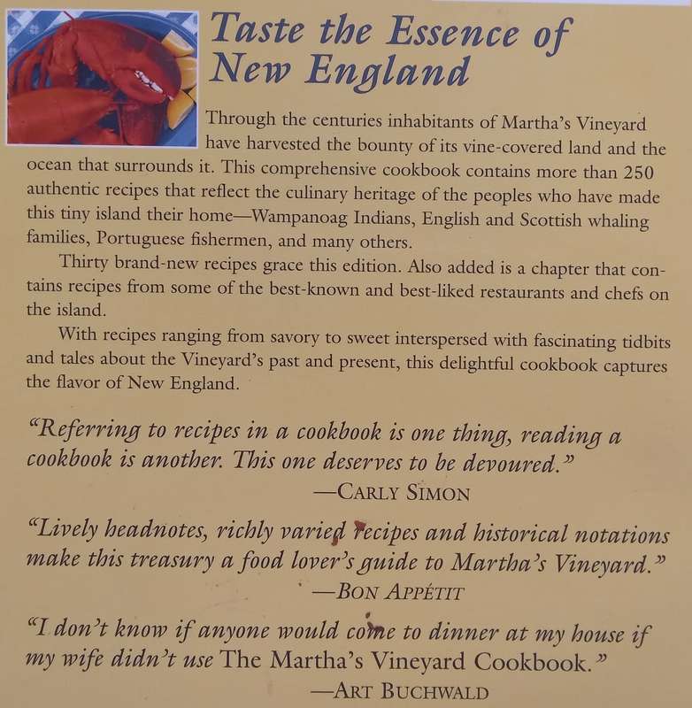 The Marthas Vineyard Cookbook | Louise Tate King & Jean Stewart Wexler