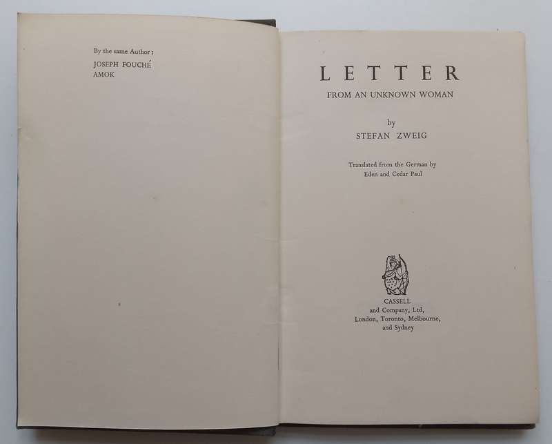 Letter from an Unknown Woman | Stefan Zweig