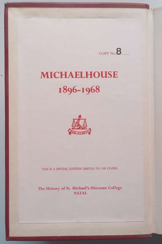 Michaelhouse, 1896-1968 (Limited Edition) | A. M. Barrett