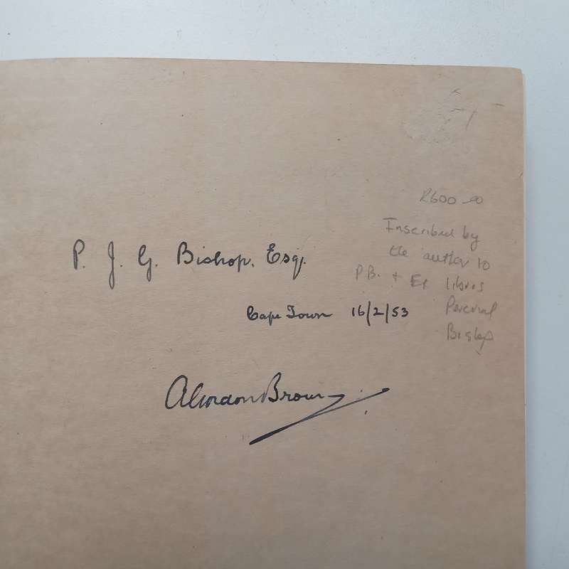 Pictorial Art in South Africa During Three Centuries to 1875 (Inscribed by Author) | A. Gordon-Brown