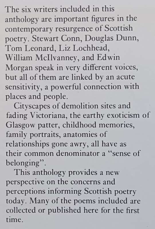 A Sense of Belonging: Six Scottish Poets of the Seventies