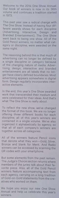 The One Show (Volume 36, 2014)
