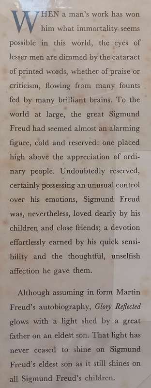 Glory Reflected: Sigmund Freud  Man and Father  By His Eldest Son | Martin Freud