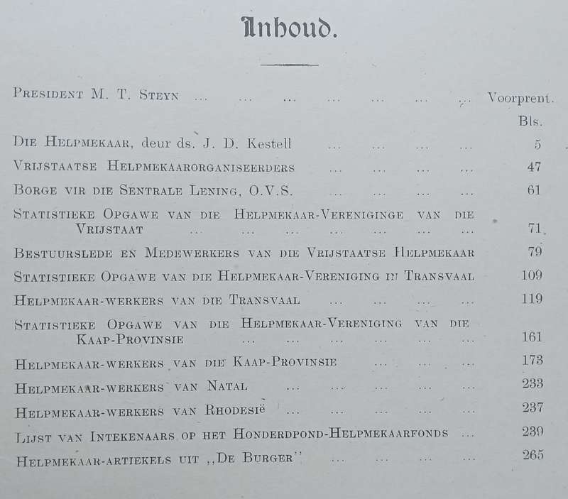 Helpmekaar Gedenkboek (Early Afrikaans, Published 1918)