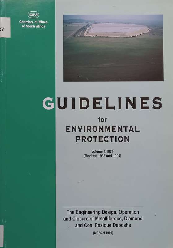 Guidelines for Environmental Protection, Vol. 1/1979 (Revised 1983 and 1995)