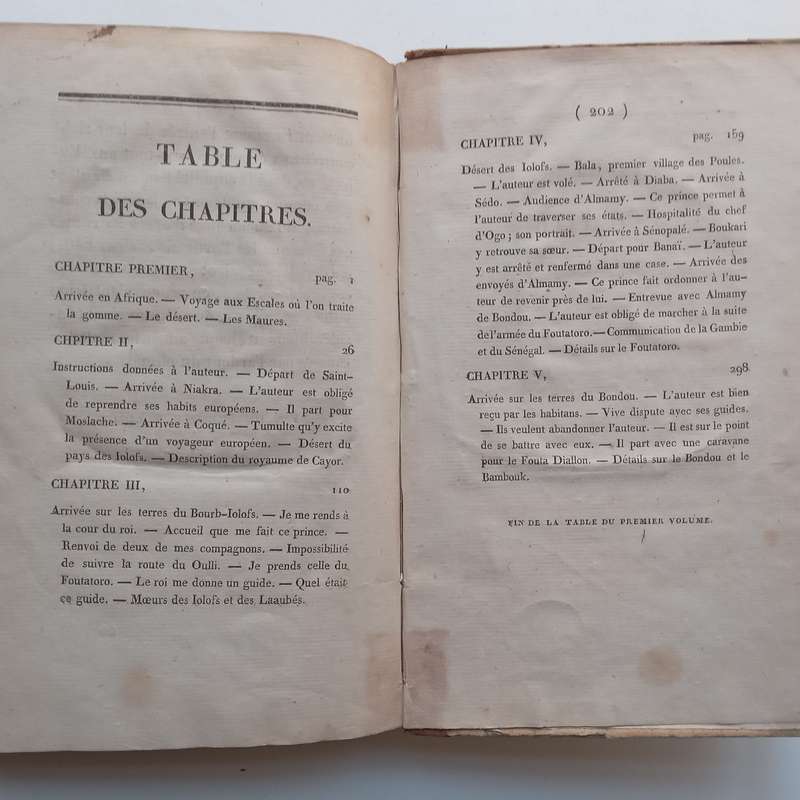 Voyage dans LInterieur de LAfrica (Signed by Author, Vol. 1 Only, Published 1820, French Te...