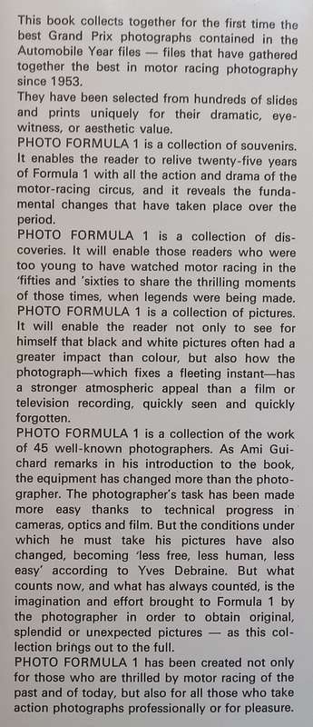 Photo Formula 1: The Best of Automobile Year, 1953-1978