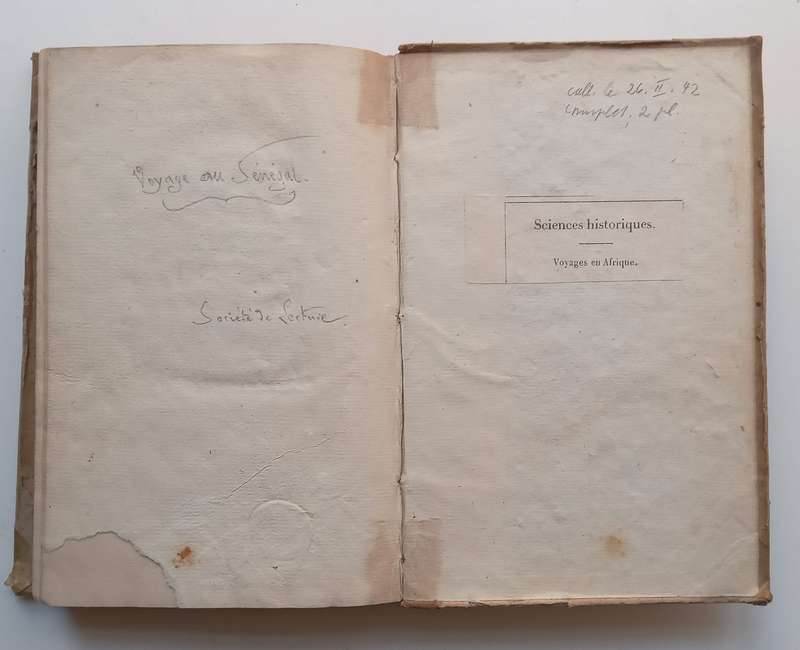 Voyage dans LInterieur de LAfrica (Signed by Author, Vol. 1 Only, Published 1820, French Te...