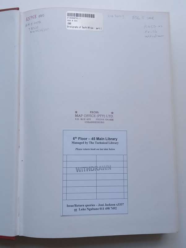 Stratigraphy of South Africa, Part 1: Lithostratigraphy of the Republic of South Africa, South We...
