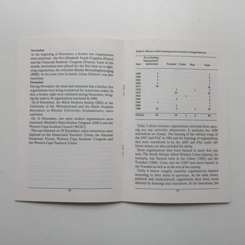 Suppressing Apartheids Opponents: The State of Emergency, June 1987 to March 1989 | David Webs...