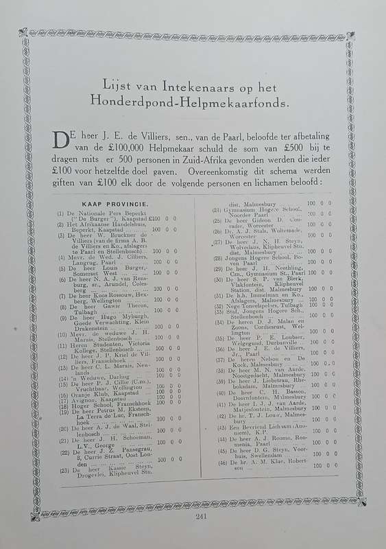 Helpmekaar Gedenkboek (Early Afrikaans, Published 1918)