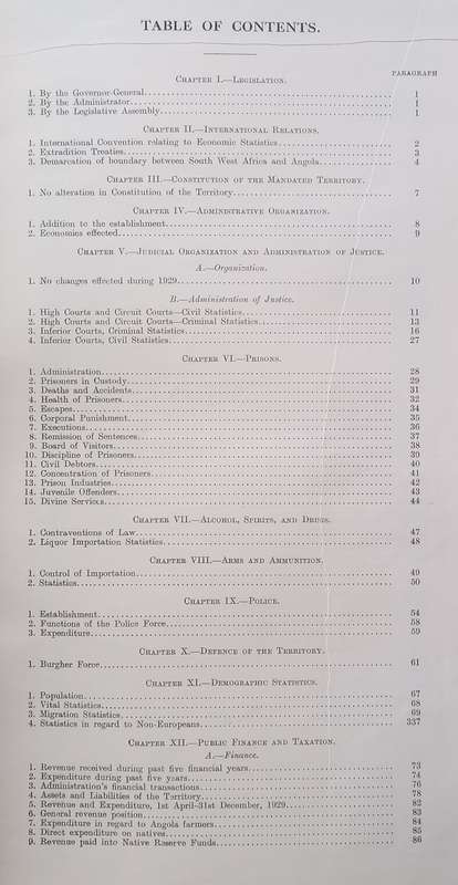 Report Concerning the Administration of South West Africa for the Year 1929
