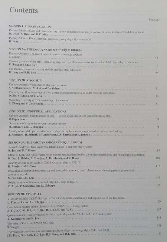VII International Congress on Molten Slags, Fluxes & Salts, Cape Town 2004