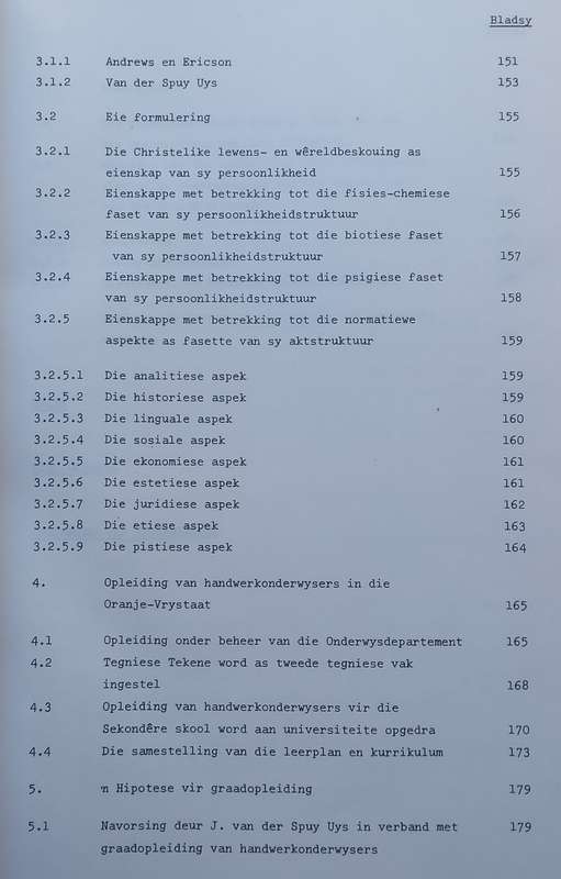 Handwerkonderwys in die Oranje-Vrystaat in Histories-Pedagogiese Perspektief Gesien (Inscribed by...