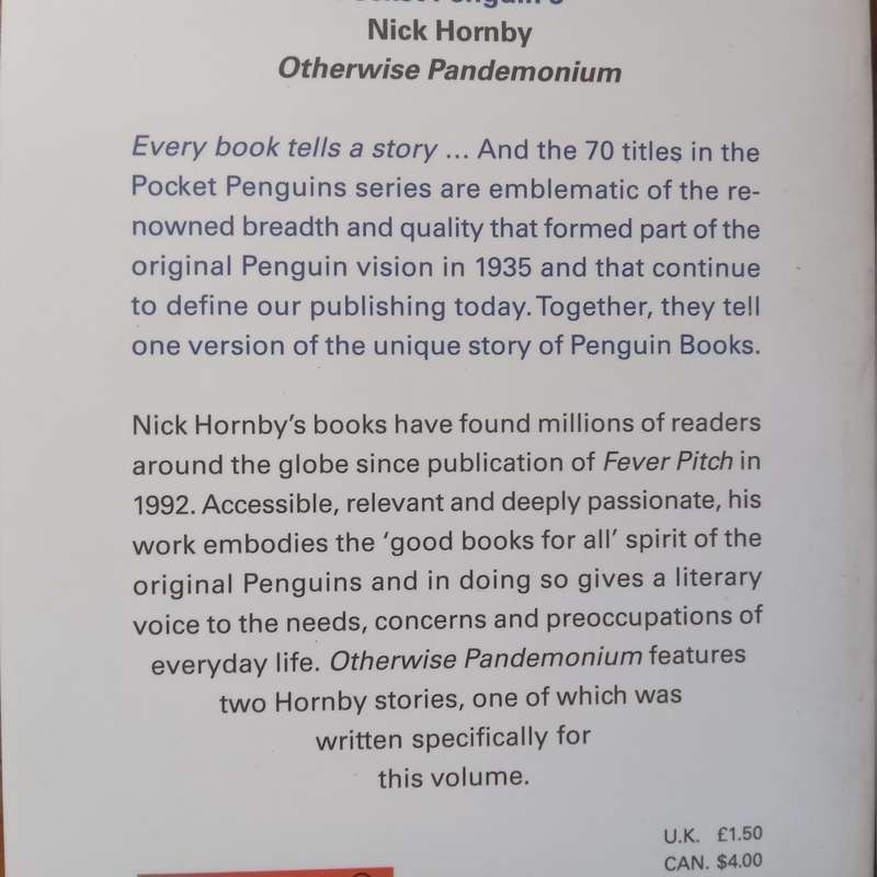 Otherwise Pandemonium | Nick Hornby