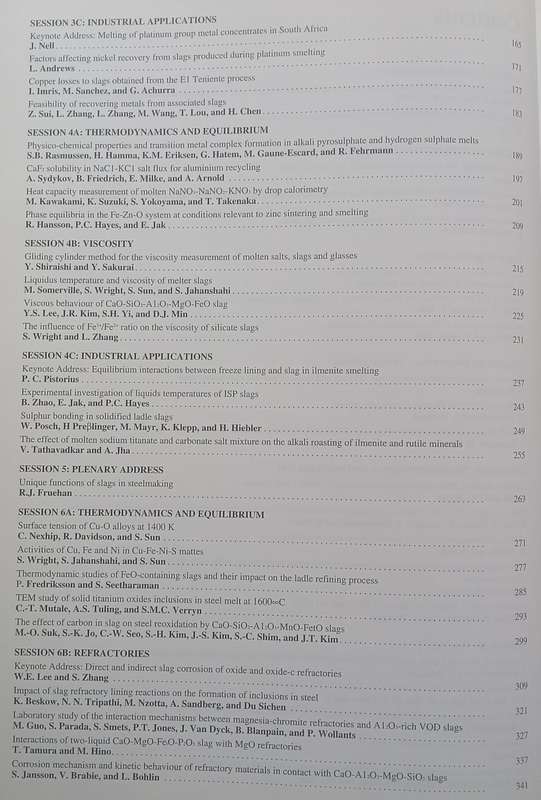 VII International Congress on Molten Slags, Fluxes & Salts, Cape Town 2004