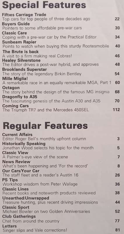 Thoroughbred & Classic Cars (March 1982)