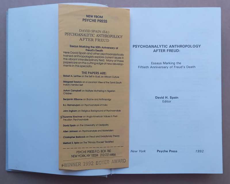 Psychoanalytic Anthropology After Freud: Essays Marking the Fiftieth Anniversary of Freuds Dea...