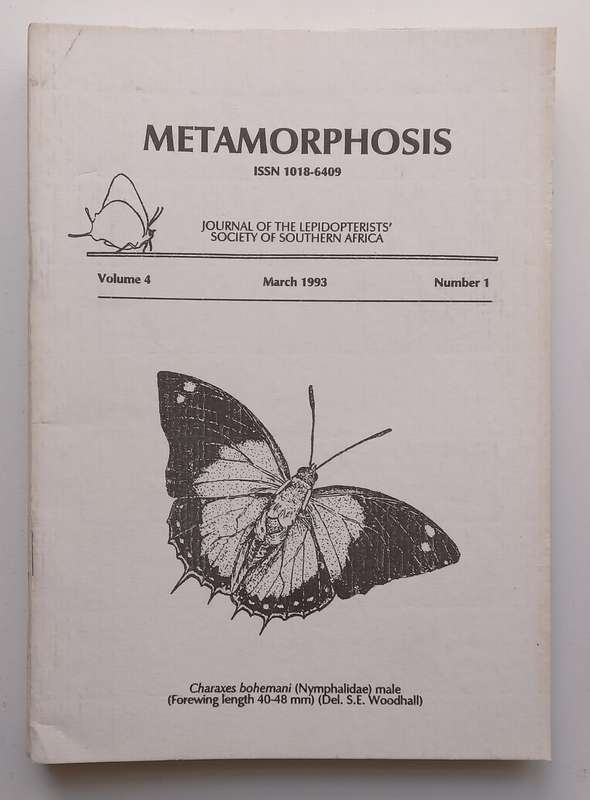 28 Issues of Metamorphosis, Journal of the Lepidopterists Society of Southern Africa