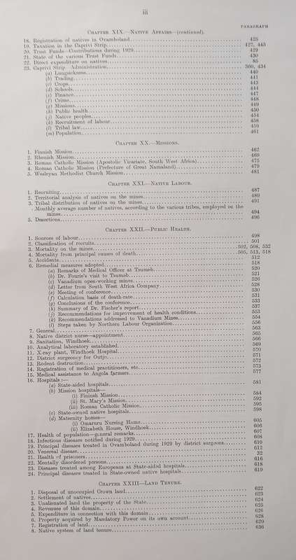 Report Concerning the Administration of South West Africa for the Year 1929