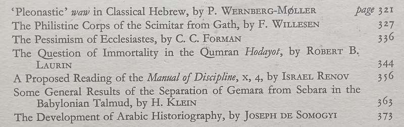 Journal of Semitic Studies (Vol. 3, No. 4, October 1958)