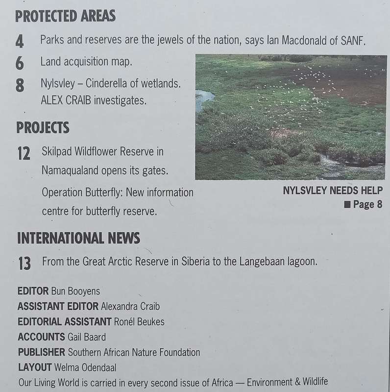 Our Living World: Magazine of the Southern African Nature Foundation (May, 1994)