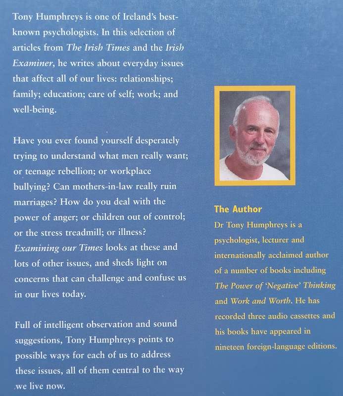 Examining Our Times For the Way We Live Now | Tony Humphreys