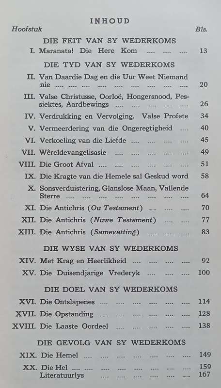 Die Wederkoms van Christus (First Edition, 1949, Afrikaans) | D. J. Barnard