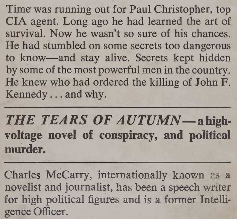 The Tears of Autumn | Charles McCarry