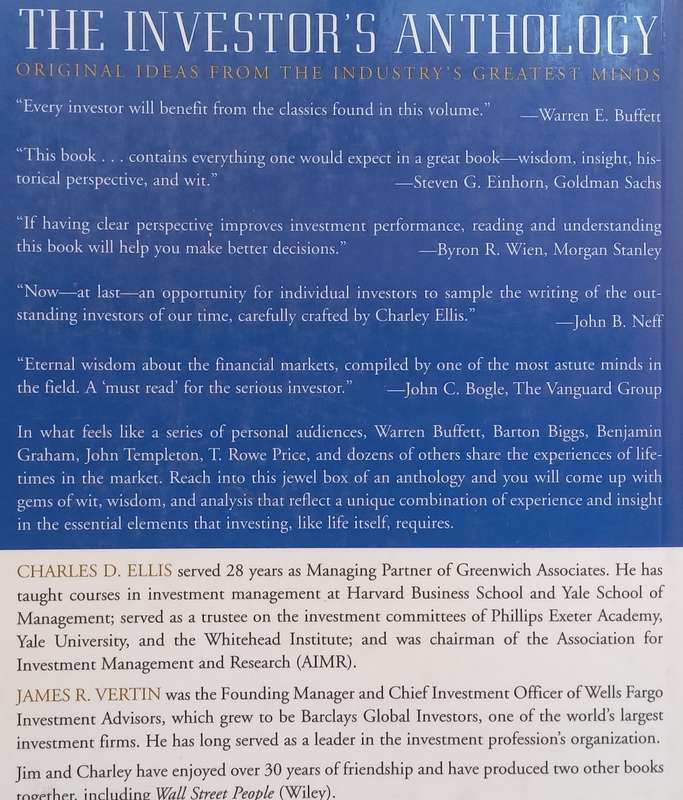 The Investors Anthology: Original Ideas from the Industrys Greatest Minds | Charles D. Ellis
