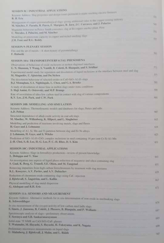 VII International Congress on Molten Slags, Fluxes & Salts, Cape Town 2004