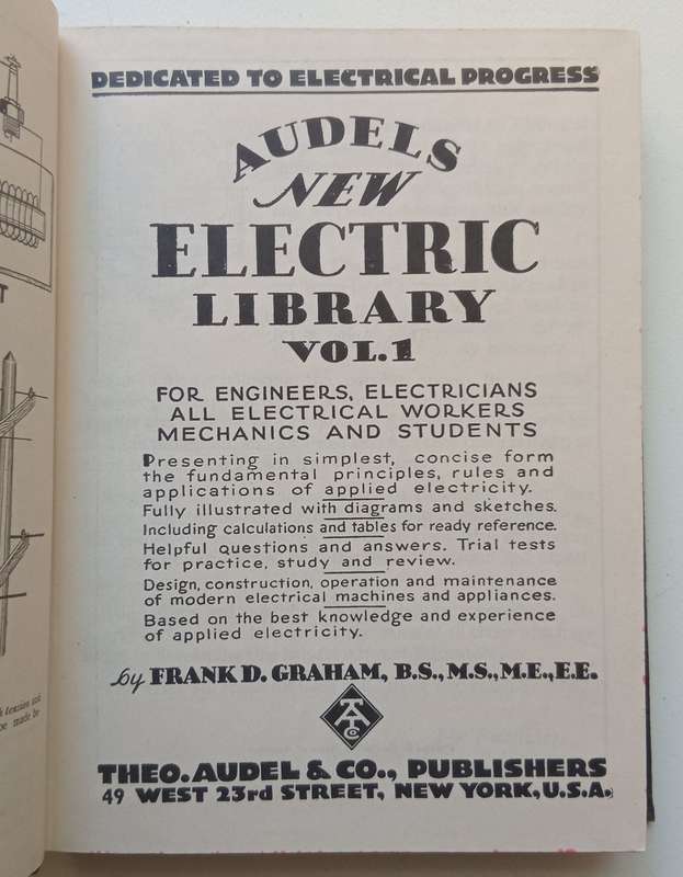 Audels New Electric Library (Vol. 1-10 of 12 Vols.) | Frank D. Graham