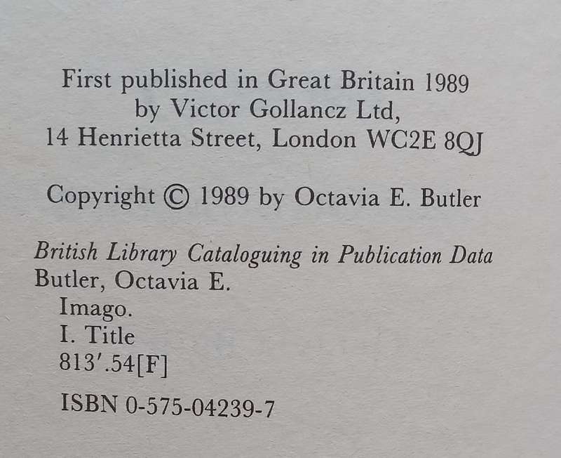 Imago Xenogenesis III (First Edition, 1989) | Octavia Butler