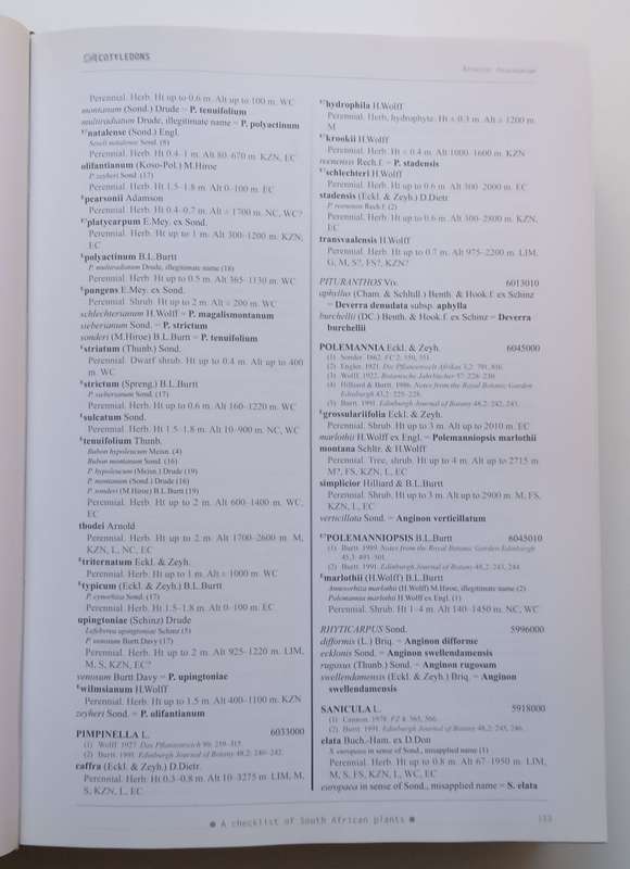 A Checklist of South African Plants | G. Germishuizen, et al. (Eds.)