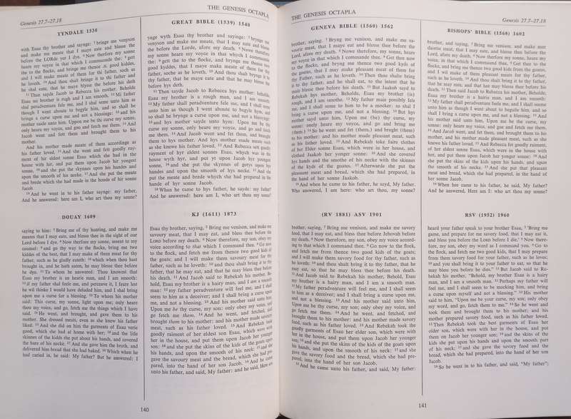 The Genesis Octapla: Eight English Versions of Genesis in the Tyndale-King James Tradition | Luth...