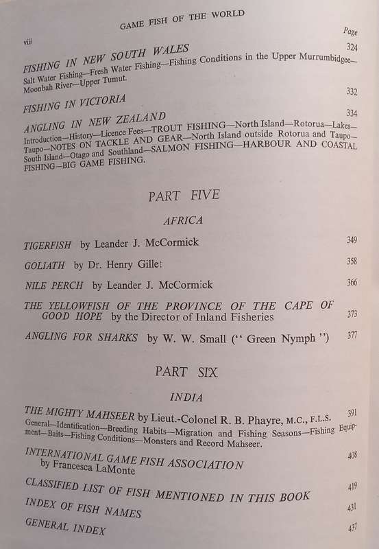 Game Fish of the World | Brian Vesey-Fitzgerald & Francesca Lamonte (Eds.)