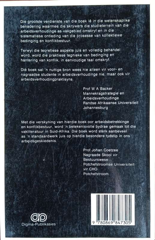 Vakbondwese en arbeidsverhoudinge | J.A. Slabbert