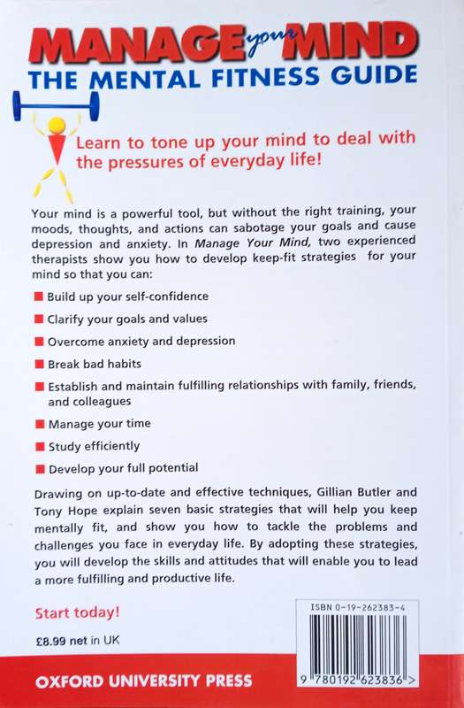 Manage your Mind: The Mental Fitness Guide | Gillian Butler and Tony Hope