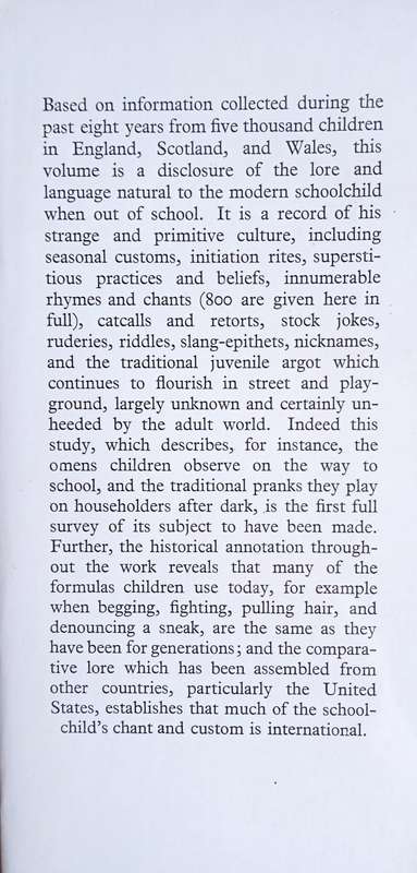The Lore and Language of Schoolchildren | Iona and Peter Opie