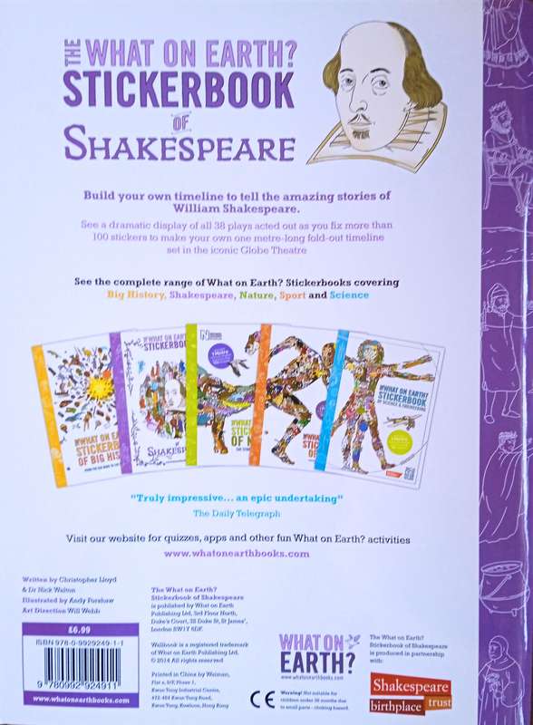 The What on Earth Stickerbook of Shakespeare | Christopher Lloyd and dr. Nick Walton