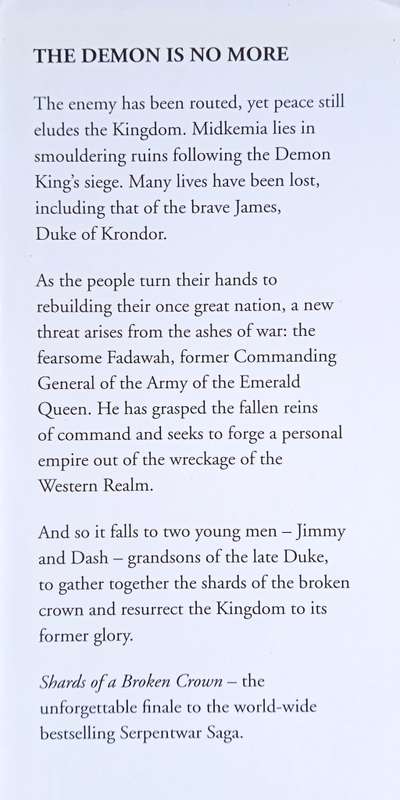 Shards of a Broken Crown. Volume Four of the Serpentwar Saga | Raymond E. Feist
