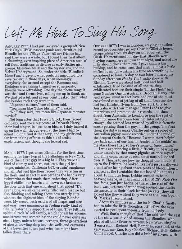 Blondie | Lester Bangs