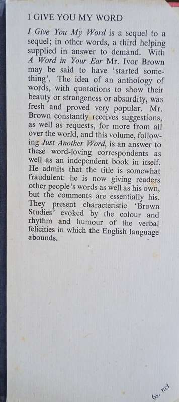 I Give You My Word | Ivor Brown