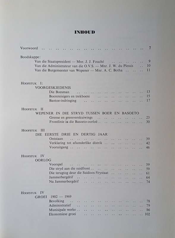 Wepener 1869 - 1969 | J.J. Oberholzer