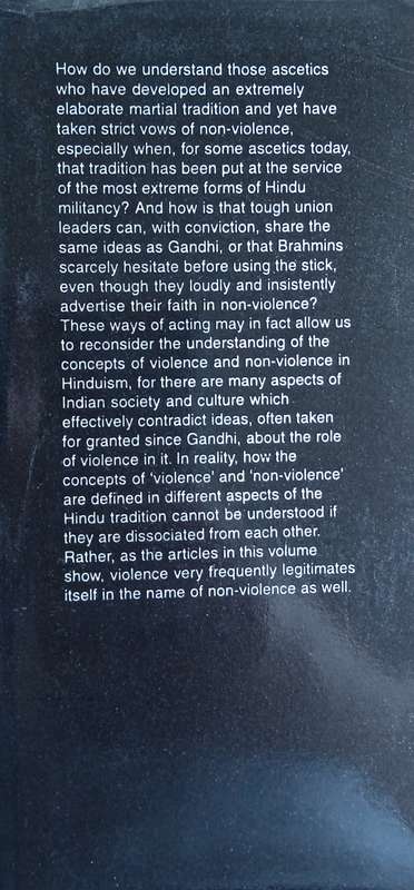 Violence / Non-Violence: Some Hindu Perspectives | Denis Vidal, Gilles Tarabout and Eric Meyer (e...