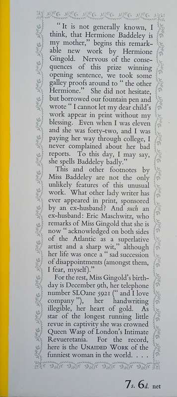 My Own Unaided Work | Hermione Gingold