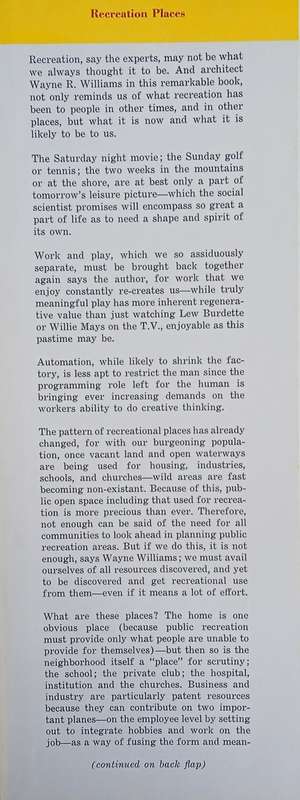 Recreation Places | Wayne R. Williams