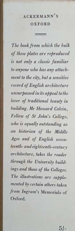 Ackermann's Oxford | H.M. Colvin