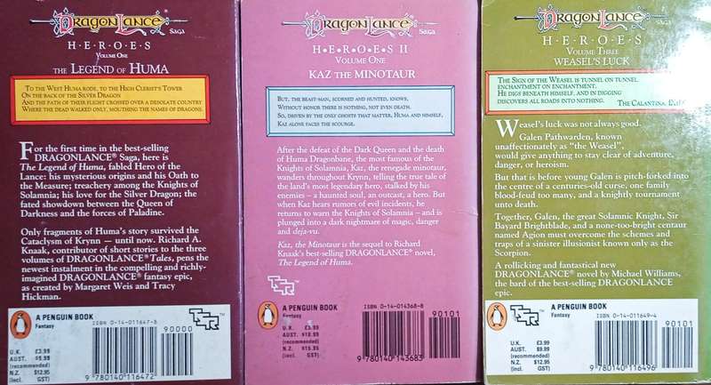 Dragonlance Saga: Kaz the Minotaur, The Legend of Huma and Weasel's Luck | Richard A. Knaak, Rich...