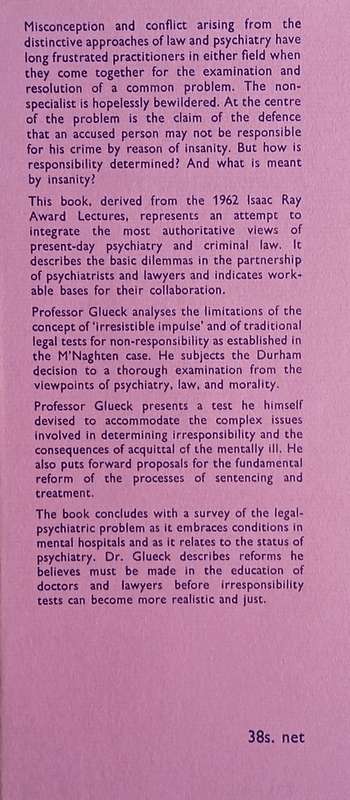 Law and Psychiatry: Cold War or Entente Cordiale? | Sheldon Glueck
